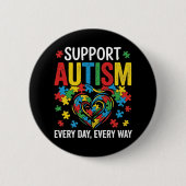 Autism awareness 缶バッジ (正面)