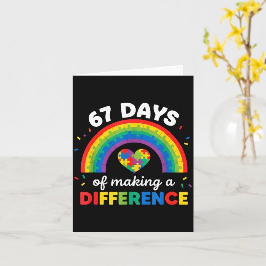 Autism Awareness 67 Days Of Making A Difference 6  カード (黄色い花)