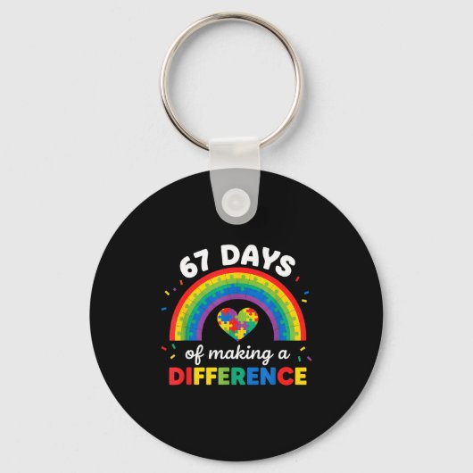 Autism Awareness 67 Days Of Making A Difference 6  キーホルダー (正面)
