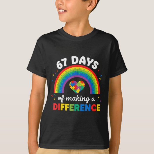 Autism Awareness 67 Days Of Making A Difference 6 Tシャツ (正面)
