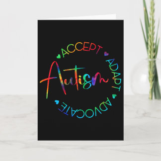 Autism Awareness Accept Adapt Advocate Autism Mom  カード