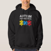 Autism Awareness Accept Support Love Puzzle Men Wo パーカ (正面)