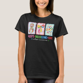 Autism Awareness Accept Understand Love Ribbon Puz Tシャツ