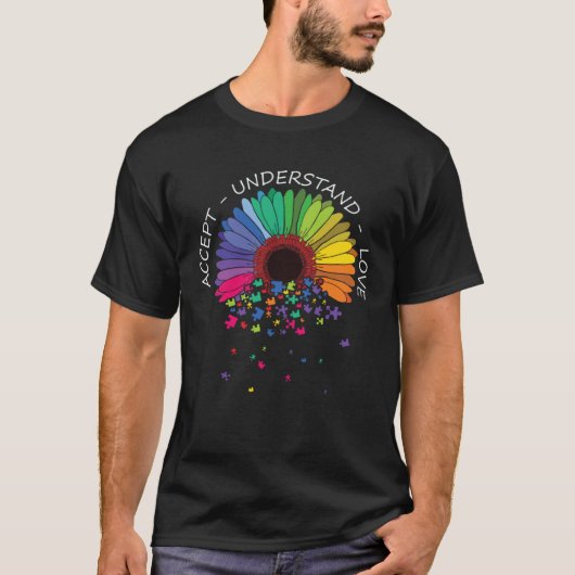 Autism Awareness Accept Understand Love Support Au Tシャツ (正面)
