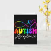 Autism Awareness Acceptance Infinity Symbol Advoca カード (黄色い花)