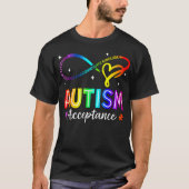 Autism Awareness Acceptance Infinity Symbol Tシャツ (正面)