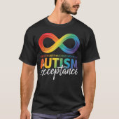 Autism Awareness Acceptance Infinity Symbol Tシャツ (正面)