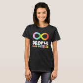 Autism Awareness Acceptance People Not Puzzles Wom Tシャツ (正面フル)