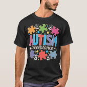 Autism Awareness Acceptance Puzzles Tシャツ (正面)