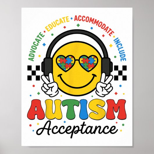 Autism Awareness Acceptance Special Education Teac ポスター (正面)