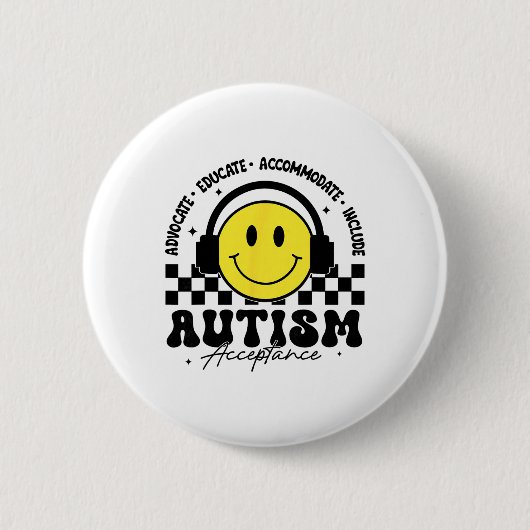 Autism Awareness Acceptance Special Education Teac 缶バッジ (正面)