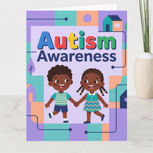 ^Autism Awareness-Add your special message  カード (正面)