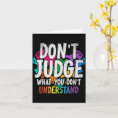 Autism Awareness Adult Uni-kids Black Short Sleeve カード (黄色い花)