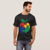 Autism Awareness Apple puzzle Autism Tシャツ (正面フル)