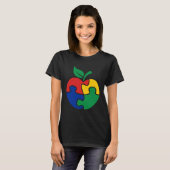 Autism Awareness Apple puzzle Autism Tシャツ (正面フル)