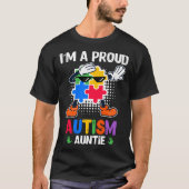 Autism Awareness Aunt Autistic Child Diversity  2 Tシャツ (正面)