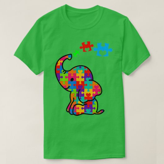 Autism Awareness Autism Elephant Autism Mom Gift L Tシャツ (デザイン正面)