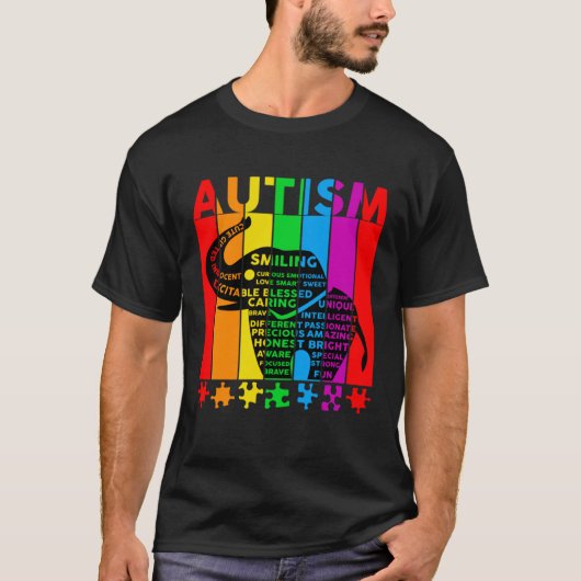 Autism Awareness Autism Elephant Support Autism Tシャツ (正面)