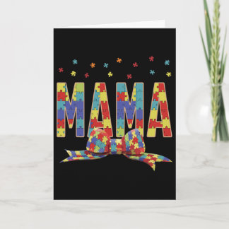 Autism Awareness Autism Mama Accept Love Puzzle Co カード