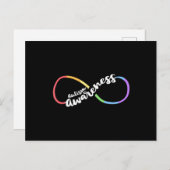 Autism Awareness Autistic Acceptance Rainbow Infin ポストカード (正面/裏面)