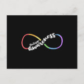 Autism Awareness Autistic Acceptance Rainbow Infin ポストカード (正面)