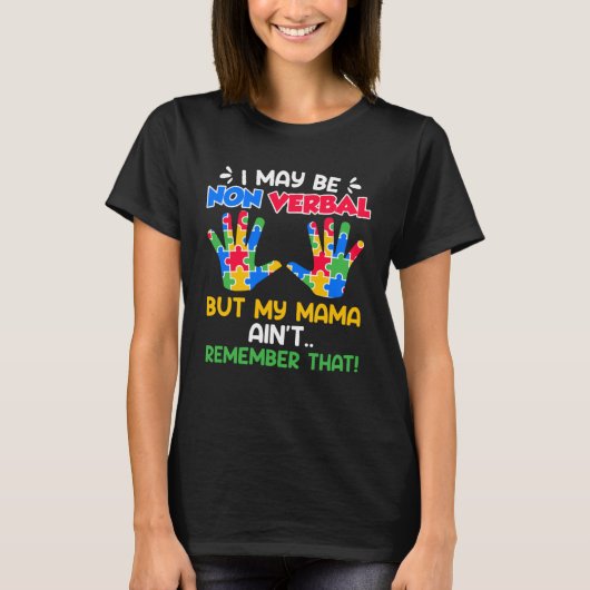 Autism awareness autistic child Nonverbal Tシャツ (正面)