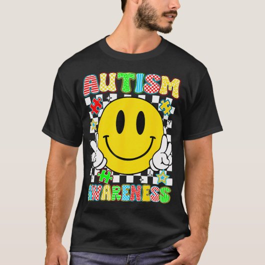 Autism Awareness Autistic Puzzle Accept Tシャツ (正面)