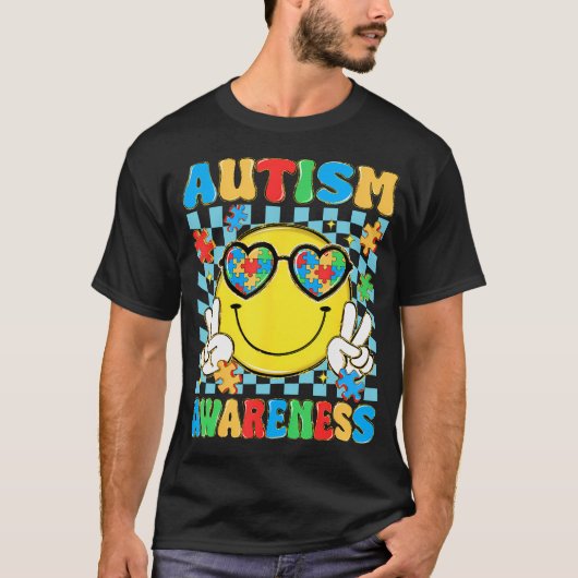 Autism Awareness Autistic Puzzle Accept Tシャツ (正面)