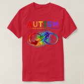 Autism Awareness Autistic Support Feather Ribbon M Tシャツ (デザイン正面)