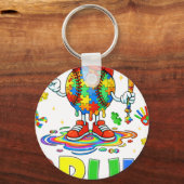 Autism Awareness Baseball Bruh Puzzl キーホルダー (正面)