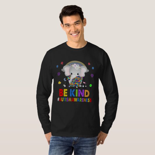 Autism Awareness Be Kind Autism Awareness Choose K Tシャツ (正面フル)