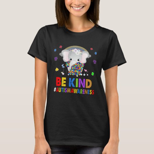 Autism Awareness Be Kind Autism Awareness Choose K Tシャツ (正面)