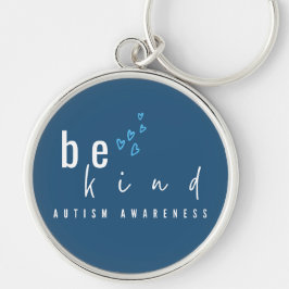 autism awareness be kind blue hearts modern  キーホルダー