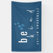 autism awareness be kind blue hearts modern 横断幕 (縦)