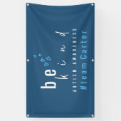 autism awareness be kind blue #team name custom 横断幕 (縦)