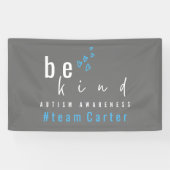 autism awareness be kind blue team name modern 横断幕 (横)