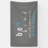 autism awareness be kind blue team name modern 横断幕 (縦)