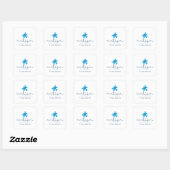autism awareness blue puzzle piece #team name  スクエアシール (シート)