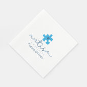 autism awareness blue puzzle piece #team name スタンダードランチョンナプキン (角)