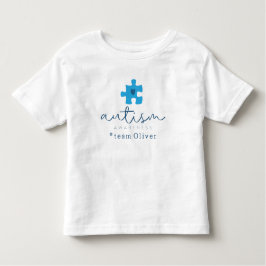 autism awareness blue puzzle piece #team name  トドラーTシャツ