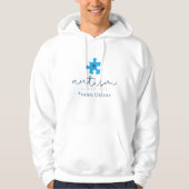 autism awareness blue puzzle piece #team name  パーカ (正面)