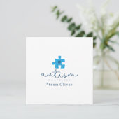autism awareness blue puzzle piece #team name 招待状 (スタンド正面)
