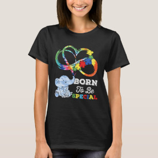 Autism Awareness Born Special Elephant Infinity Lo Tシャツ