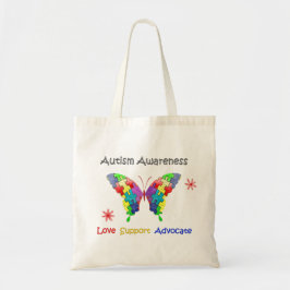 Autism Awareness Butterfly トートバッグ
