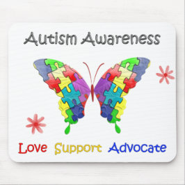 Autism Awareness Butterfly マウスパッド