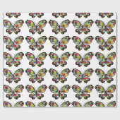 Autism Awareness Butterfly ラッピングペーパー (フラット)
