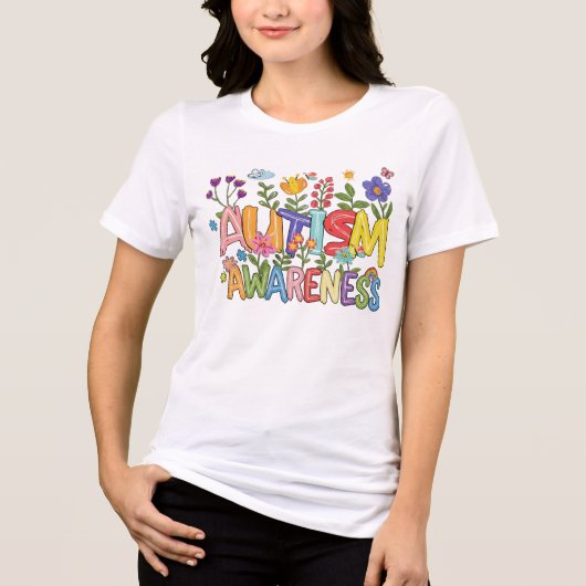 Autism Awareness Coquette トライブレンドＴシャツ (正面)