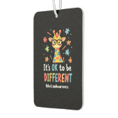 Autism Awareness Cute Giraffe Animal Its Ok To Be カーエアーフレッシュナー (左)