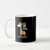 Autism Awareness Cute Giraffe Animal Its Ok To Be  コーヒーマグカップ (左)