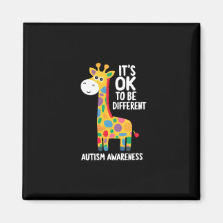Autism Awareness Cute Giraffe Animal Its Ok To Be  マグネット